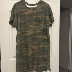 camo t-shirt dress